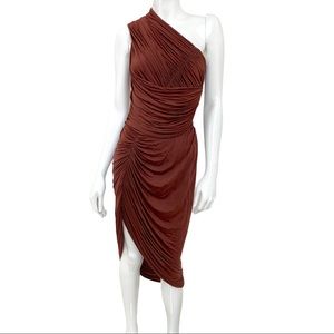 Alexander Wang Draped One-shoulder Ruched Dress 4